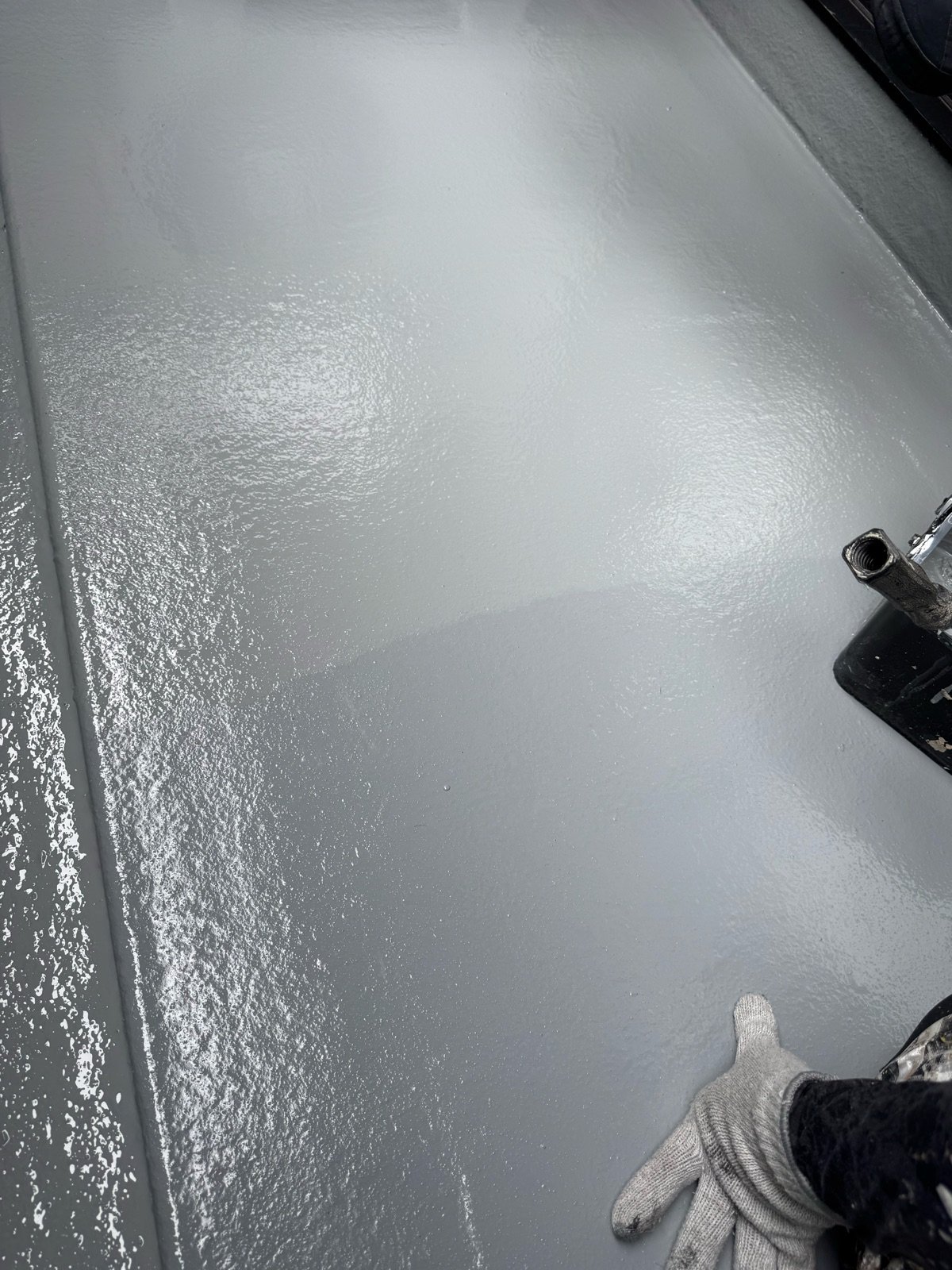 ベランダ床　トップ塗装