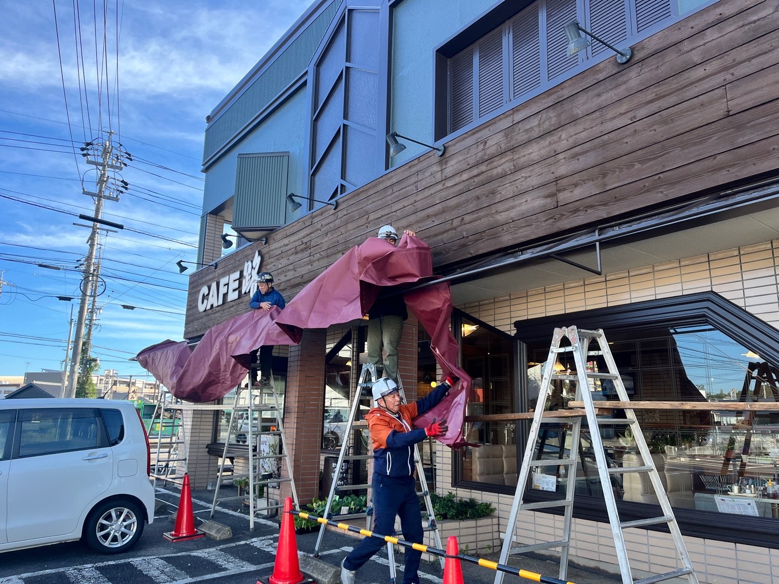 新規テント張り