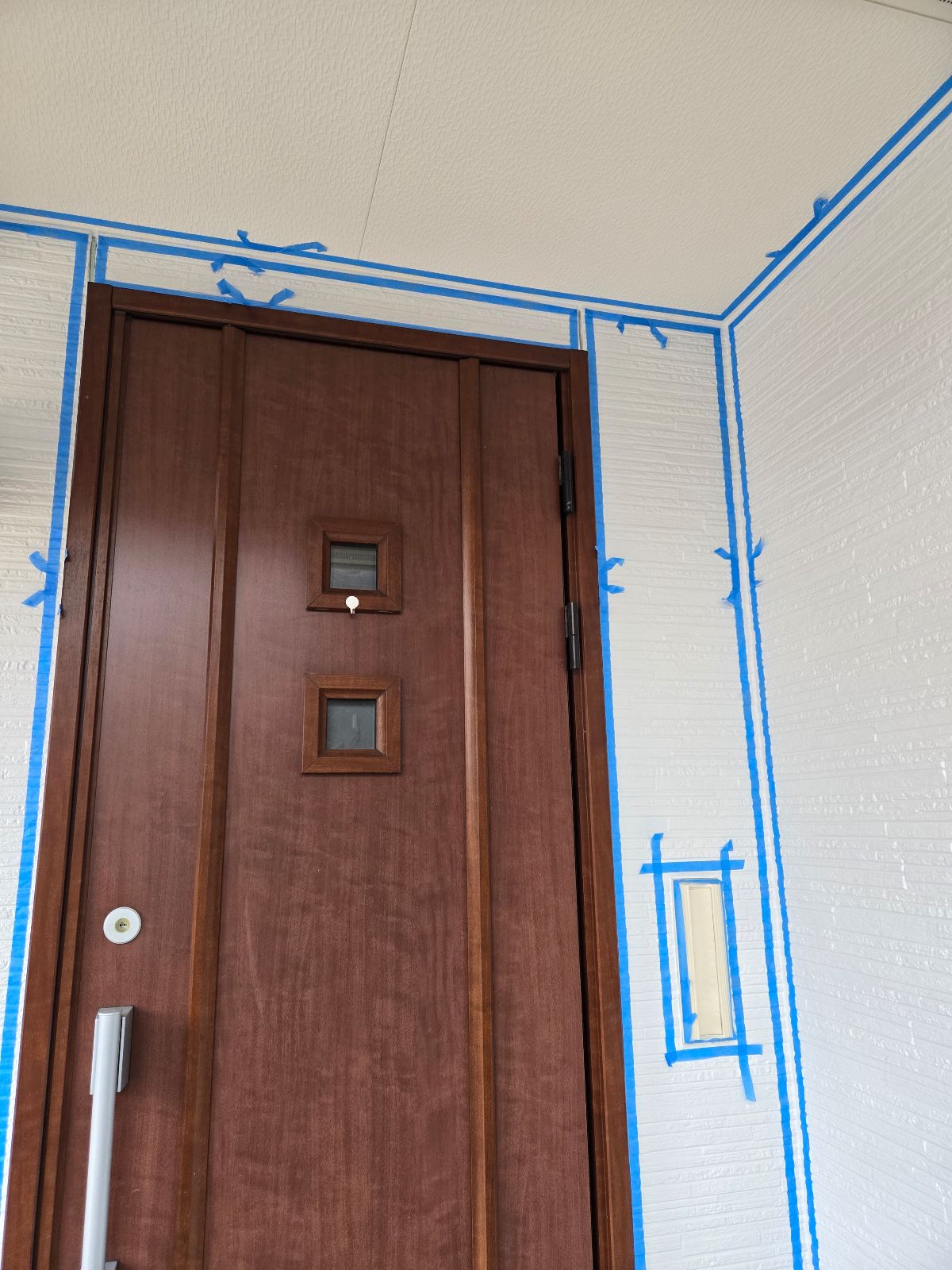 化粧シーリング　準備作業